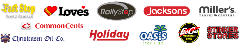 Select Client List Fast Stop Travel Centers Love's RallyStop Jacksons Miller's Travel Centers Common Cents Christensen Oil Co. Holiday Oasis Stop N Go Fast Gas Convenience Store Stinker Stores